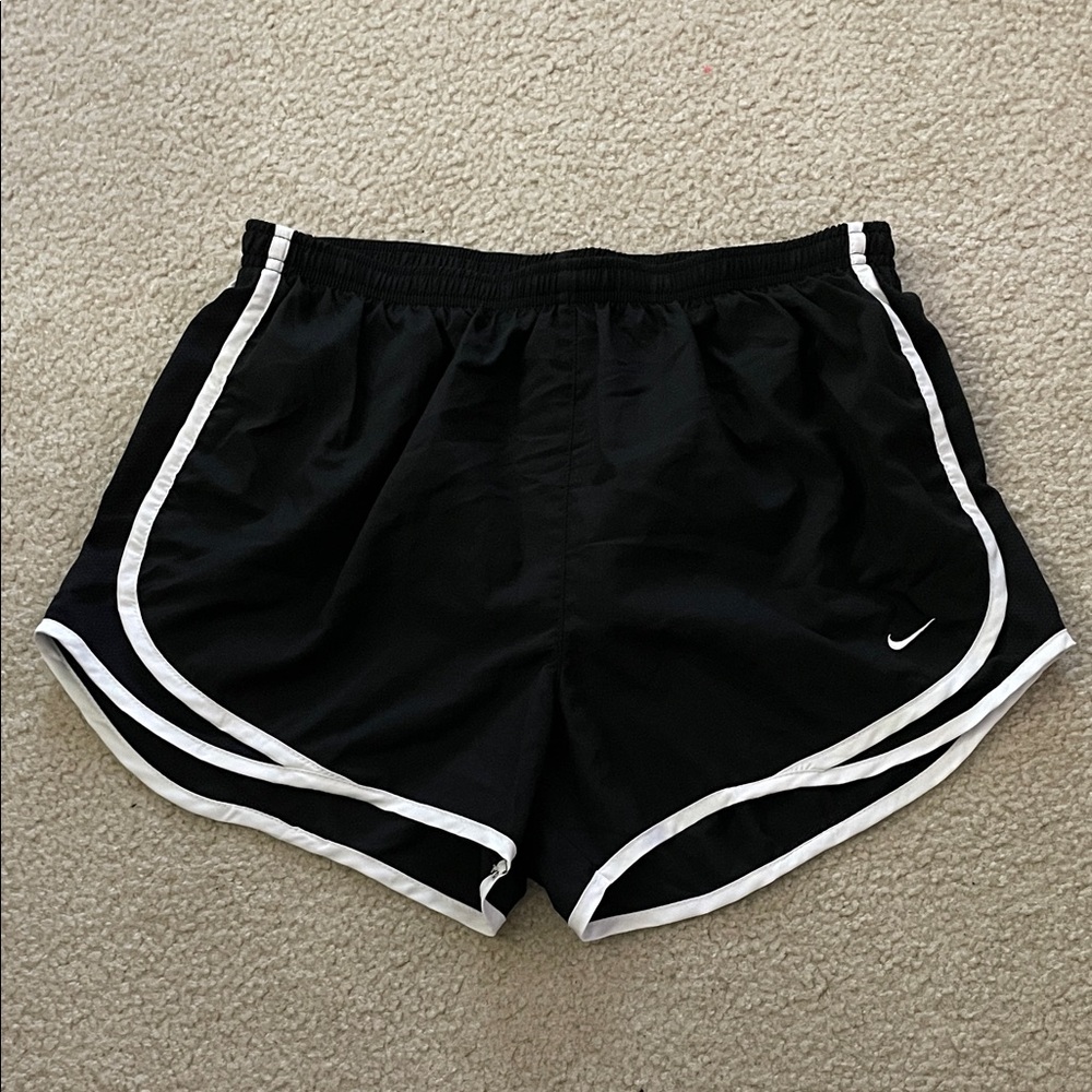 Vintage Nike Fit Dry Black and White Athletic Shorts, Size L NWOT